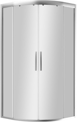 Душевое ограждение Like Twin Slide 90x90х190 см, раздвижная дверь, проф.матов.хром, стекло прозрачное, БЕЗ поддона ZZ