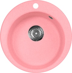 Мойка кухонная AquaGranitEx M-05 розовая| 47x47x18