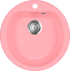 Мойка кухонная AquaGranitEx M-07 розовая| 49x49x20