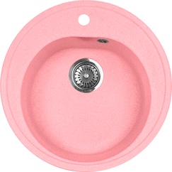 Мойка кухонная AquaGranitEx M-08 розовая| 50x50x18
