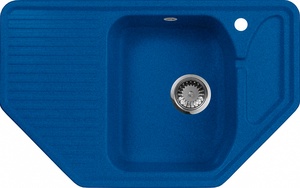 Мойка кухонная AquaGranitEx M-10 синяя| 49x79x17