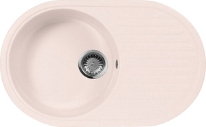 Мойка кухонная AquaGranitEx M-18 светло-розовая| 46x73x18