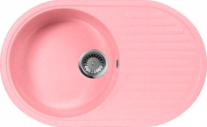 Мойка кухонная AquaGranitEx M-18 розовая| 46x73x18