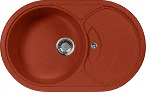 Мойка кухонная AquaGranitEx M-18s красный марс| 50x78x20