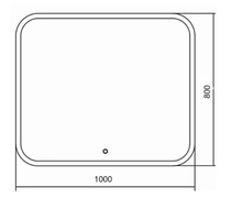 Зеркало с внутренней подсветкой 1000*h800, сенсор XX