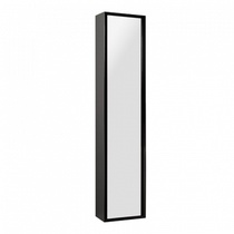 Римини 100 шкаф-колонна 350*1680*276 подвесная цвет черный глянец, крепеж в комплекте ZZ
