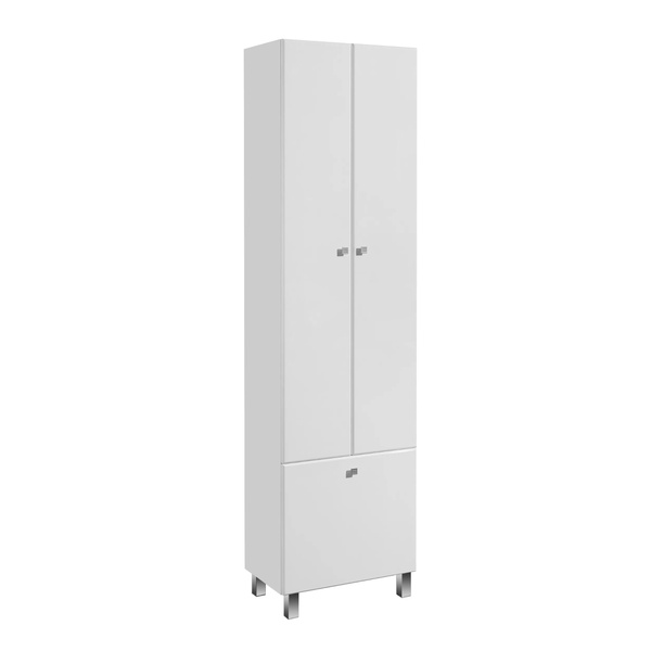 Шкаф-колонна, двустворчатый Симпл 540*2020*337 мм, с б/к, цвет белый ZZ