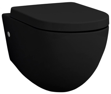 Унитаз подвесной 360х520мм, безободковый, БЕЗ сиденья, крепёж в компл., (цв. matt black), File 2.0 ZZ