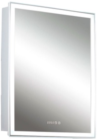 Зеркало-шкаф Киото 60, 600х800 мм, подсветка,  сенсорный выключатель, часы ZZ