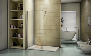 Душевое ограждение WALK IN - 120 х 195см, стекло прозрач., профиль хром 6 мм, ZZ