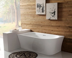 Ванна 1500x780xh600мм, R Правая, акрил, слив-перелив цв.хром в комплекте, BelBagno ZZ