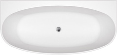Ванна 1500x780xh585мм, акрил, пристенная, слив-перелив цв.хром в комплекте, BelBagno ZZ