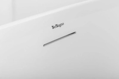 Ванна 1500x800xh610мм, отдельностоящая, слив-перелив, пробка слива цв.белый мат. в компл., (акрил цв.белый матовый), BelBagno ZZ