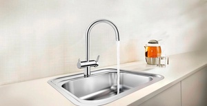 Смеситель BlancoTrima 525136 для кухонной мойки, излив22,5 см, цв.хром, ZZ