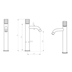 Смеситель Boheme Stick 122-WCR для раковины, white diamond chrome, цв. белый хром, ZZ
