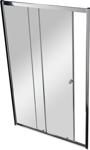 Дверь в нишу 1600хh1950мм, сдвижная с неподв. сегментом, левая/правая (вход 783мм), (стекло прозр. 6мм, фурнит. цв.хром), Anima ZZ