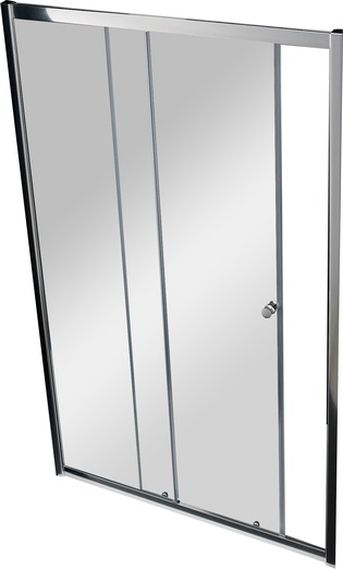 Дверь в нишу 1100хh1950мм, сдвижная с неподв. сегментом, левая/правая (вход 533мм), (стекло прозр. 6мм, фурнит. цв.хром), Anima ZZ