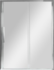 Дверь в нишу 1400(1380-1420)хh2000мм, правая/левая, сдвижная дверь, вход 575мм, (стекло прозр.Idrorepellente 8мм, фурнит. цв.хром), Lux Soft ZZ
