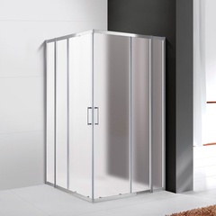 Душевой уголок 1100(1080-1105)х1100(1080-1105)хh1900мм, квадрат, (стекло текстурное Punto 6мм, фурн.цв.хром), Molveno ZZ