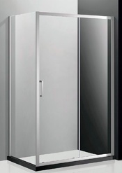 Душевой уголок 1500(1480-1520)х1000(980-1000)хh1950мм, прямоугольный, правый/левый, (стекло прозр.Idrorepellente 6мм, фурн.цв.хром), Molveno ZZ