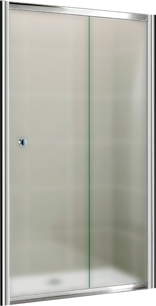 Дверь в нишу 1100хh1850мм, сдвижная с неподв. сегм., вход 440мм справа/слева, (стекло текстур. Punto 5мм, фурнит. цв.хром), Pratico ZZ