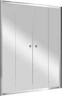 Дверь в нишу 1700хh1850мм, 2 раздвижн.двери с 2 неподв. сегментами, (вход 680мм),(стекло прозр. 5мм, фурнит. цв.хром), Pratico ZZ