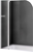 Шторка на ванну 1000хh1400мм, поворотная, Левая, (стекло рифленое Punto 4мм, профиль цв.серый), Relax ZZ
