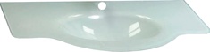 Стеклянная раковина-столешница 1050х580мм, 1 отв. для смесителя, (цв. Extra White), Сezares ZZ