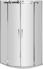 Душевое ограждение Galaxy R-TD-100-С-СН, двухстворчатое, стекло прозрач. профиль хром, без поддона ZZ