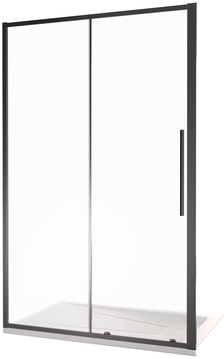 Душевая дверь в нишу раздвижная Good Door (BAS) Idea 1100x1950 мм, профиль черный, стекло прозрачное 6 мм  ZZ