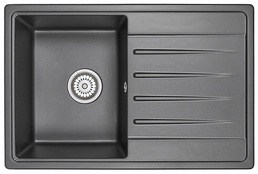 Мойка кухонная Granula Standart ST-7602 черный| 50x76x20