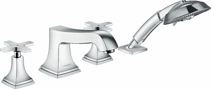 Смеситель Hansgrohe Metropol Classic 31449000 на борт ванны БЕЗ ВНУТРЕННЕЙ ЧАСТИ| 43x20x28