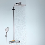 Душевая система с термостатом, с кнопками управления Raindance Select Showerpipe E300 2 jet  (смеситель+шланг+штанга+ручной душ+верхний душ), хром ZZ