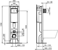 Система инсталляции для унитазов Ideal Standard Prosys Eco Frame M E233267, ZZ