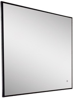 Зеркало КЗСК, 70 х 80 см, полированна кромкоа на черном алюминиевом профиле с фоновой LED подсветкой 4000К 9,6 Вт/м с сенсорным выключ.