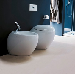Биде напольное 39х58,5х41,5см, с 1 отв. д/смес., крепл. в компл., Alessi ZZ