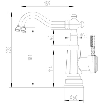 Смеситель Lemark Jasmine LM6604B для кухонной мойки, бронза 10x22x19