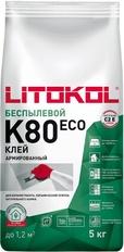 Клеевая смесь LitoFlex K80  ECO беспылевой 5 кг.