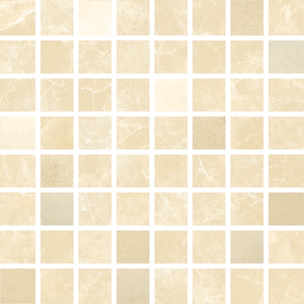 Mosaic Marble Cream Shine ZZ|17,4x17,4