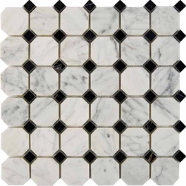 209 Bianca Carrara Nero Marquina (чип 48x48) 30,5х30,5