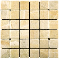 NATURAL Мозаика из мрамора M073-48T (Onyx Yellow) ХХ |30,5x30,5