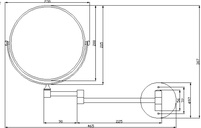 Косметическое зеркало с увеличением Nofer Brass 08009.2.B, ZZ