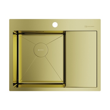 Мойка кухонная 51x65x20 см Akisame 65-LG-L, цвет светлое золото ZZ