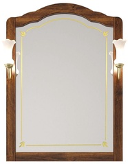 Зеркало Лоренцо 80, 760*22*1031 мм, цвет светлый орех, БЕЗ светил. н. 93950, крепеж в комплекте ZZ
