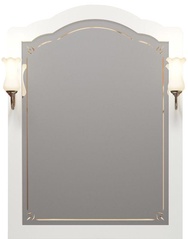 Зеркало Лоренцо 80, 760*22*1031 мм, цвет белый без патины, БЕЗ светил. н. 93950, крепеж в комплекте ZZ