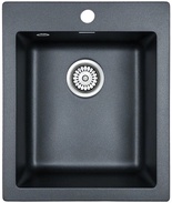 Мойка кухонная Paulmark Leer PM104249-BLM черный металлик| 49x41x19