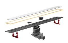 Линейный трап 750мм Confluo Premium Gold White Glass Line ZZ