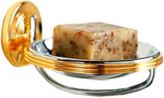Мыльница настенная (хром/золото) Dina ZZ