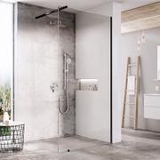 Душевое ограждение Walk-In Wall GW9W00300Z1, 205x65x8 см, профиль черный, стекло прозрачное ZZ