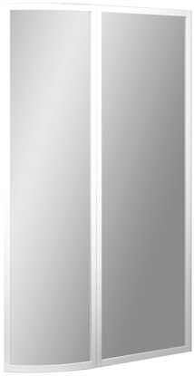 Шторка VSK2 170 P для ванны ROSA II двухэлементная, профиль белый, стекло прозрачное, правая  ZZ